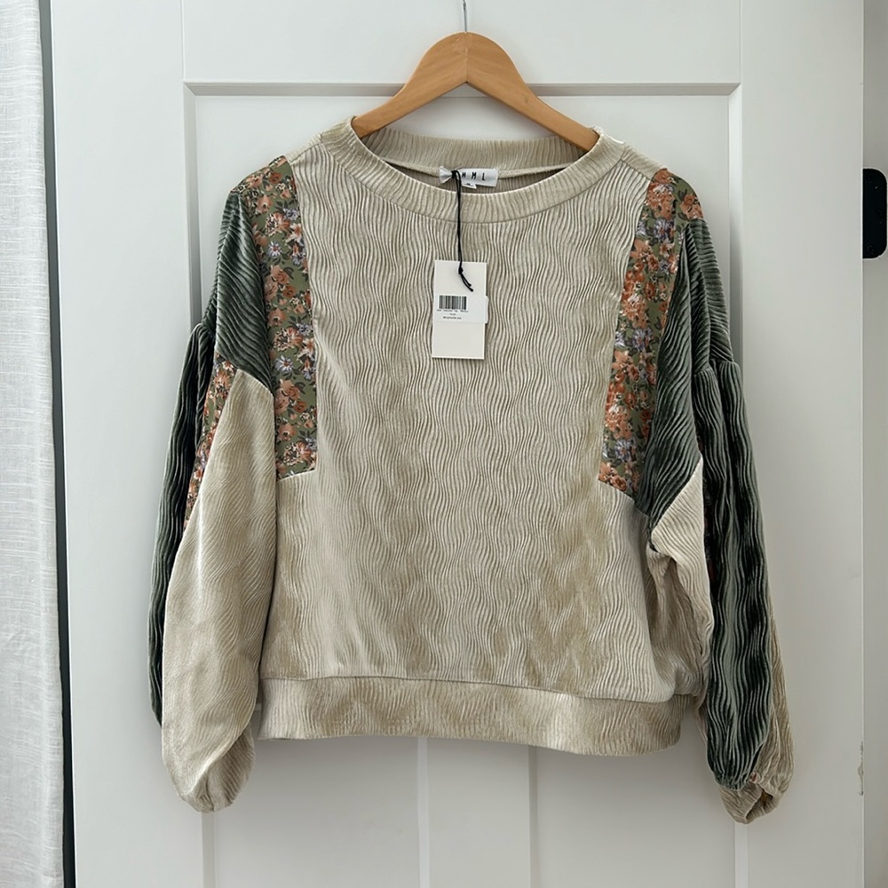 Velvet sweatshirt
